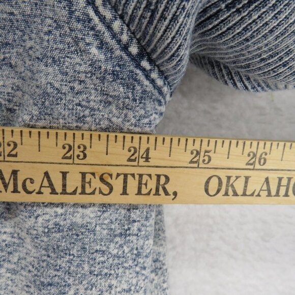 Rock Creek Jacket Womens Large Light Blue Acid Wash Denim Paisley Lined Quilted - Picture 12 of 13